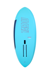 Tabou Rocket Wing MTE 2026 Wingfoil Board in Hellblau mit Finne, Draufsicht