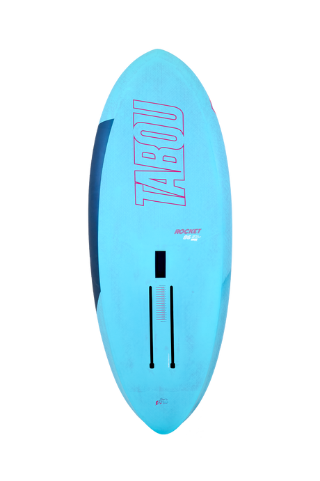 Tabou 2026 Rocket Wing Team Wingfoil Board, hellblau mit dunkelblauen Streifen, Draufsicht