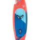Tabou 2026 Super Yaka TEAM Wakeboard rot blau Draufsicht mit Bindungen und Griffzone