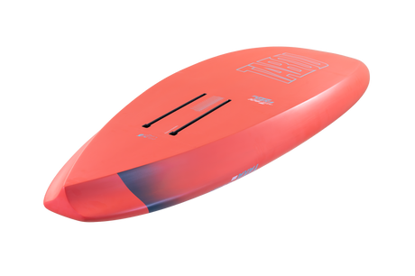Tabou Super Yaka 2026 Waveboard in Rot mit schwarzen Streifen, 3D-Ansicht von oben