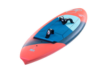 Tabou Super Yaka 2026 Wave Board in Rot-Blau mit Griffmulden, Draufsicht
