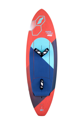 Tabou 2026 Super Yaka TEAM Wakeboard rot blau mit geometrischem Design Draufsicht
