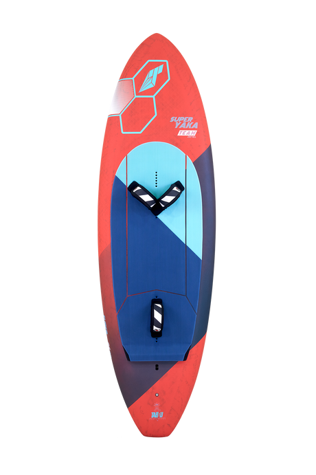 Tabou 2026 Super Yaka TEAM Wakeboard rot blau mit geometrischem Design Draufsicht