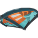 GA-Wing 2026 CROSS Kitesegel in Blau, Orange und Türkis, Draufsicht, modernes Kiteboarding-Segel mit strukturiertem Design