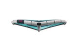 GA-Wing 2026 CROSS Kite, Türkis mit grauem Gestänge, Frontalansicht des aufgespannten Flügels