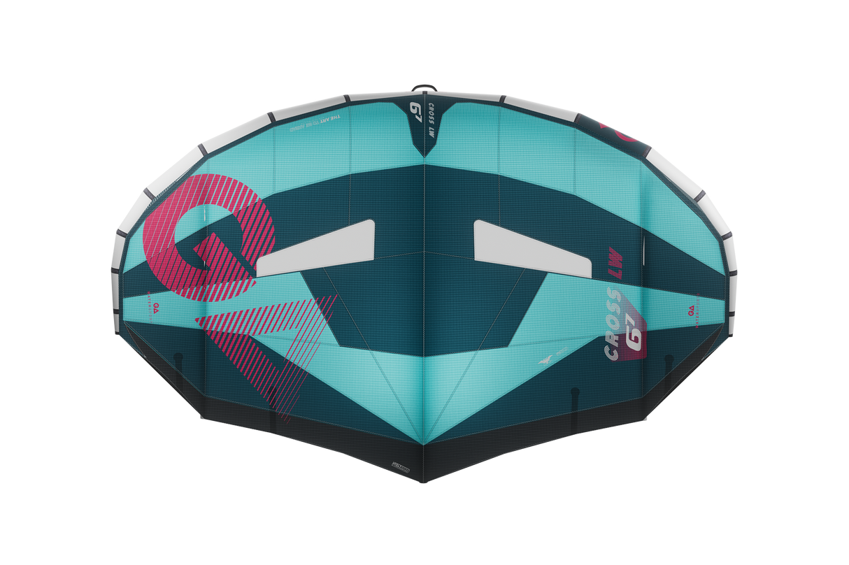 GA-Wing 2026 CROSS LW Kitewing Türkis Rosa Draufsicht Frontalansicht