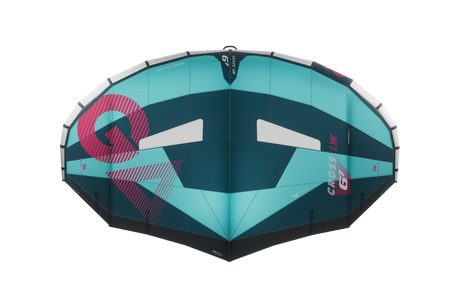GA-Wing 2026 CROSS LW Kitewing Türkis Rosa Draufsicht Frontalansicht