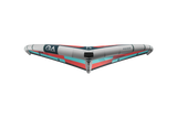 GA-Wing 2026 POISON Kite grau rot blau Frontansicht mit aufblasbaren Segeln und Rahmen