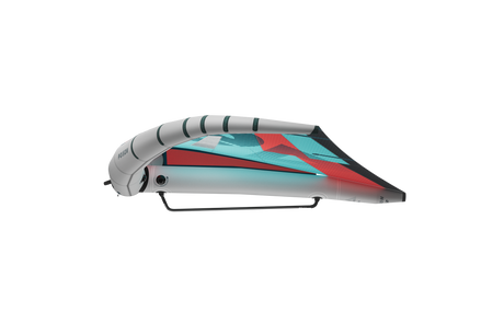 GA-Wing 2026 POISON Kitewing mit Strut, Blau-Rot-Design, Seitenansicht