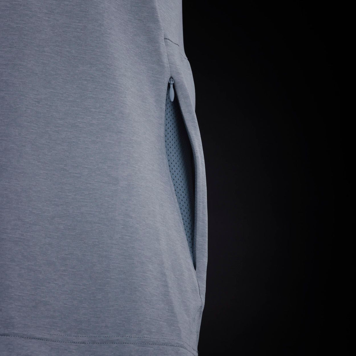 ION Collision Vest Element Side Zip 2026 grau mit Seitenreißverschluss, Detailansicht der Seite
