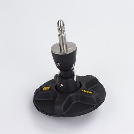 Patrik Tendon Base schwarze Schussplattform mit Metallschaft, Frontalansicht