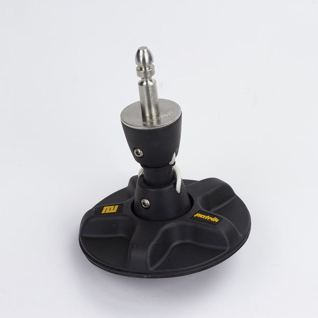 Patrik Tendon Base schwarze Schussplattform mit Metallschaft, Frontalansicht