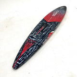 CHASE DW-R Downwind Racing Kiteboard mit rot-schwarzem Design, Draufsicht