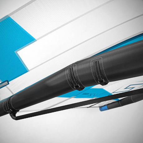 CHASE VX Gen4 Wing Kitewing blau weiß mit schwarzem Mast Detailansicht
