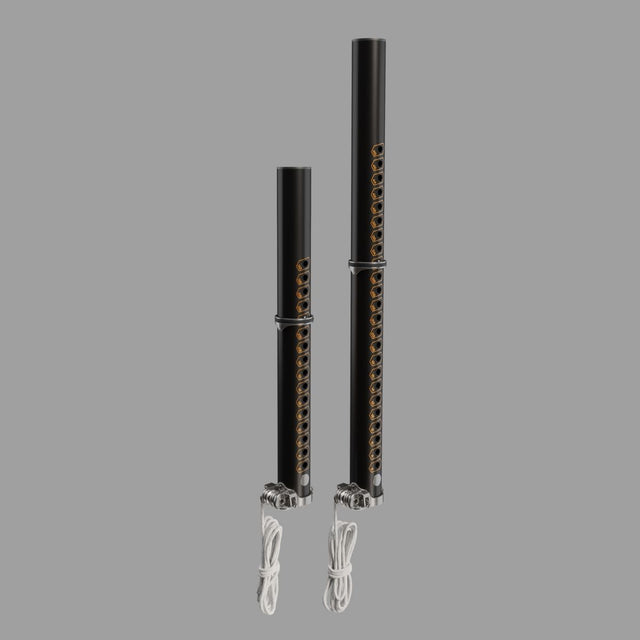 Patrik X-Tension SDM Alu Extensionboom in Schwarz mit Aluminium, verstellbar, zwei verschiedene Längen nebeneinander