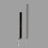 Patrik X-Tension SDM Carbon Mast in Schwarz und Grau, Carbonfaser mit Riemendetails, Frontansicht