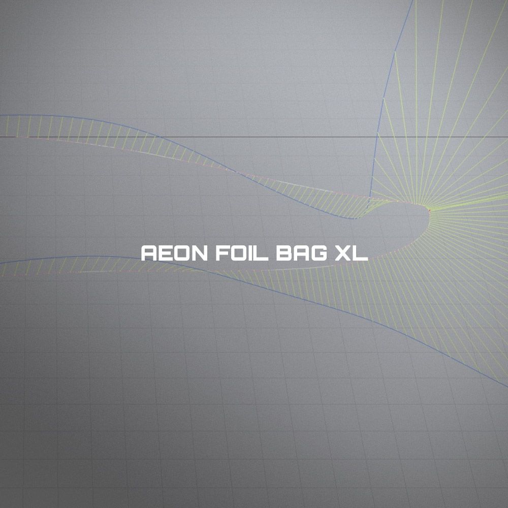 Patrik AEON Foil Bag XL, graues Zubehör mit gelbgrünem Foil-Design, Detailansicht