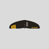 Patrik Foil Front Wing schwarz mit gelben Details, Seitenansicht auf neutralem Hintergrund
