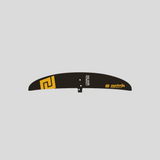 Patrik Foil Front Wing schwarz-gold, Frontansicht, Hydrofoil-Flügel aus Carbon mit Logo-Details