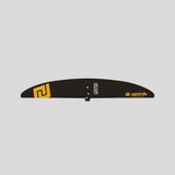 Patrik Foil Front Wing, schwarz mit goldenem Logo, Draufsicht, Hydrofoil-Flügel aus Karbon