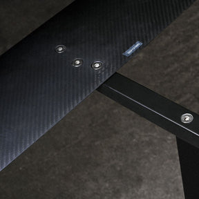 Patrik Foil Set HF Cross, schwarzes Carbon-Foil mit Montagelöchern und schwarzem Mast, Draufsicht