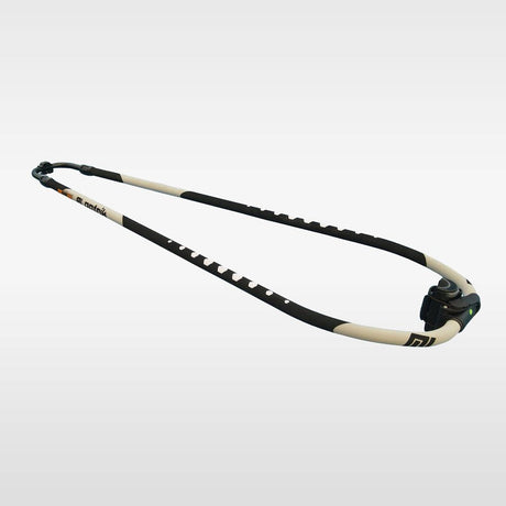Patrik Alu M-Curve Boom, Aluminium-Gabelbaum in Schwarz und Beige mit gekrümmtem Design, Seitenansicht