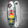 Patrik E-Ride Elektro-Kiteboard weiß mit farbigen Pads, Draufsicht und Seitenansicht