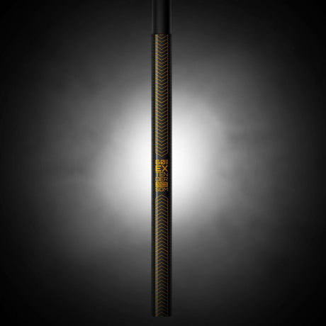 Patrik X-Tendor SDM Eishockeyschläger mit schwarzem Schaft und goldenem Griffband, Frontalansicht