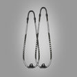 Patrik Carbon Boom Windsurfing-Ausleger, schwarz-grau, Carbonmaterial, Frontalansicht zwei verbundene Rohre mit ergonomischen Griffen