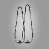 Patrik Carbon Boom Windsurfing-Ausleger, schwarz-grau, Carbonmaterial, Frontalansicht zwei verbundene Rohre mit ergonomischen Griffen