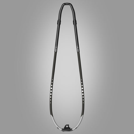 Patrik Carbon XL-Curve Boom schwarzer Windsurfboom aus Carbon mit gebogener Form, Frontalansicht