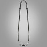 Patrik Carbon XL-Curve Boom schwarzer Windsurfboom aus Carbon mit gebogener Form, Frontansicht