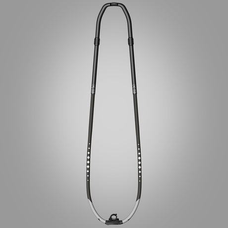Patrik Carbon XL-Curve Boom schwarzer Windsurfboom aus Carbon mit gebogener Form, Frontansicht