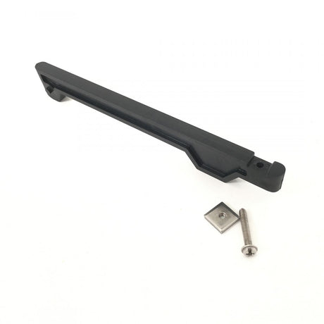 Patrik Fin Box Cover schwarz mit Befestigungshardware, Draufsicht