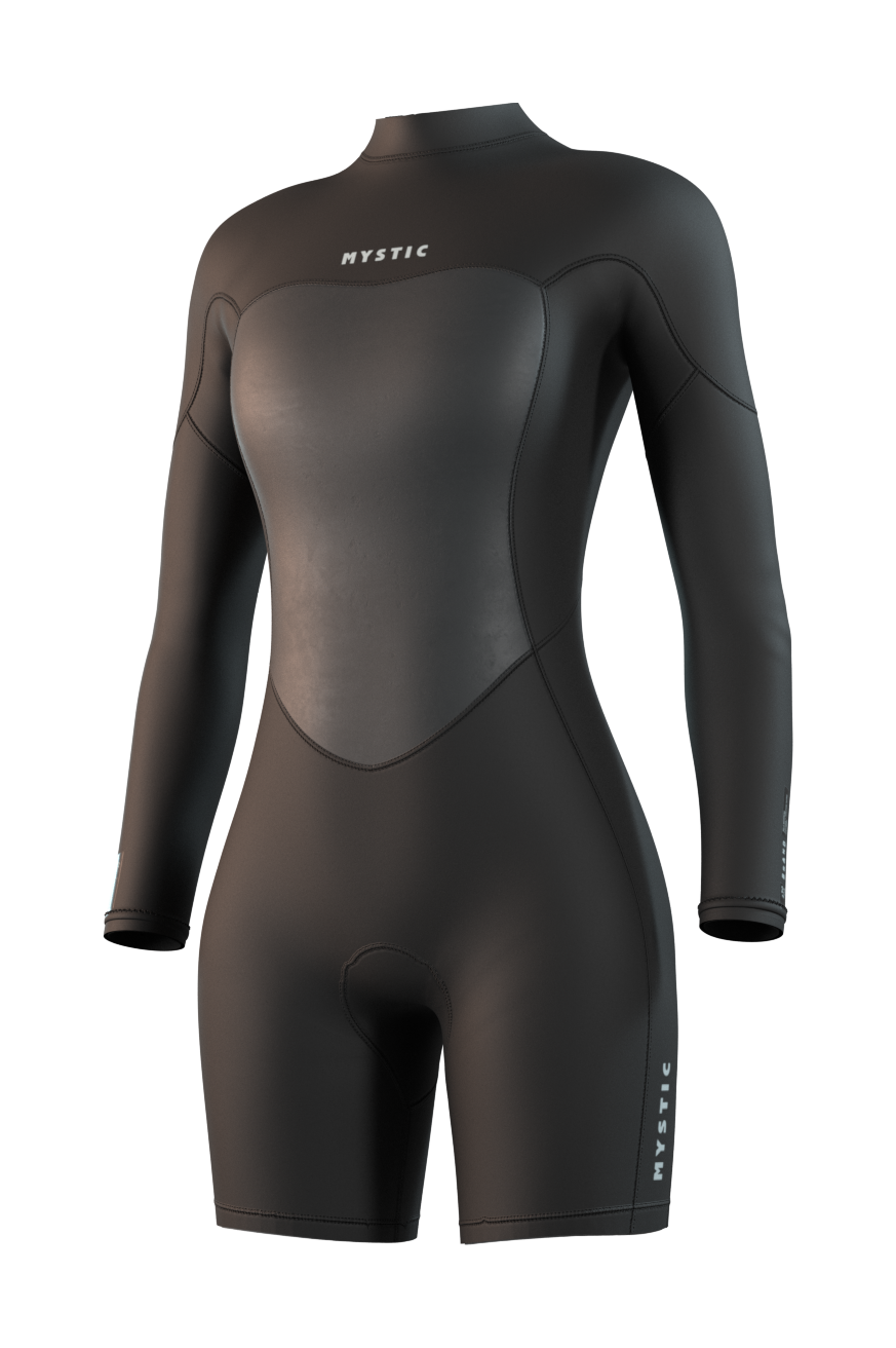 Mystic Brand Longarm Shorty 3/2mm Bzip Flatlock Women 2027 (1)