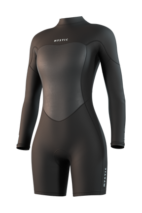 Mystic Brand Longarm Shorty 3/2mm Bzip Flatlock Women 2027 (1)