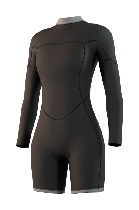 Mystic Brand Longarm Shorty 3/2mm Bzip Flatlock Women 2027 (4)