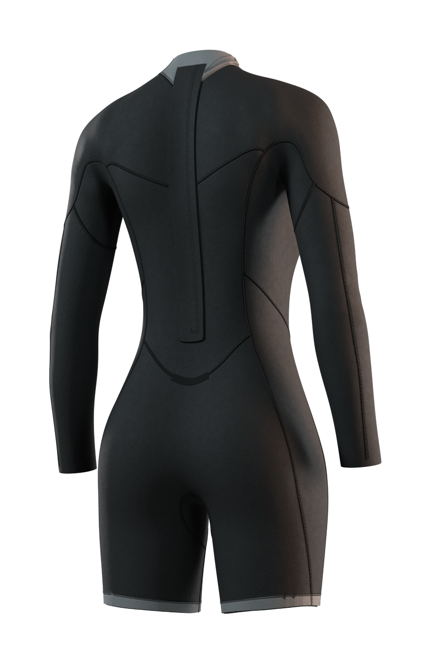 Mystic Brand Longarm Shorty 3/2mm Bzip Flatlock Women 2027 (3)