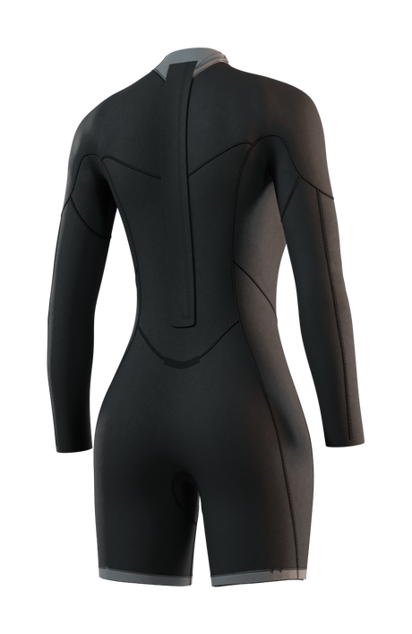 Mystic Brand Longarm Shorty 3/2mm Bzip Flatlock Women 2027 (3)