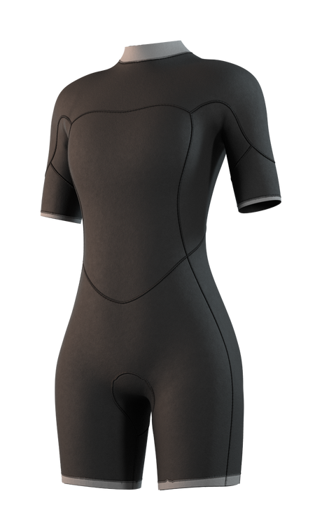 Mystic Brand Shorty 3/2mm Bzip Flatlock Women 2027 (2)