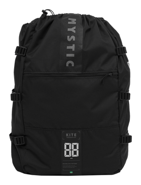 Mystic Compression Bag Kite 2027, schwarzer Kompressionsbeutel aus Kunststoff mit Kordelzug, Frontansicht