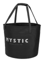 Mystic Happy Hour Wetsuit Changing Bucket 2027, schwarzer Eimer mit Tragegriffen und weißem MYSTIC-Schriftzug, Frontalansicht