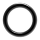 Mystic Surf Ring 2027 schwarzer glänzender Ring aus Metall, Frontansicht auf weißem Hintergrund