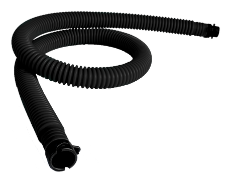 Mystic LDPE Kite Pump Schlauch 2027 in Schwarz, flexibler Kunststoffschlauch mit Rillenstruktur