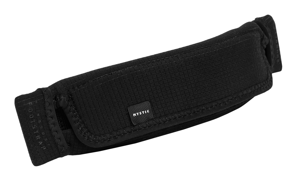Mystic Windsurf Footstraps 2027 schwarze Neopren-Fußschlaufen mit Klettverschluss, Draufsicht