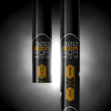 Patrik Micro Mast RDM 300 Carbon schwarzer Aluminium-Mast mit goldenen Beschriftungen, Frontansicht