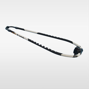 Patrik Alu S-Curve Boom, Aluminium Windsurfing Gabelbaum, weiß-schwarz, gebogenes Design, Seitenansicht