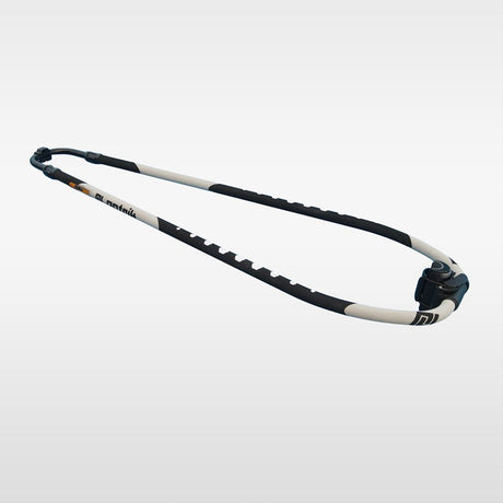 Patrik Alu S-Curve Boom, Aluminium Windsurfing Gabelbaum, weiß-schwarz, gebogenes Design, Seitenansicht